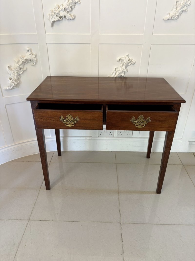 Antique George III Quality Figured Mahogany Side/Console Table - Image 6